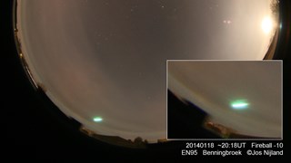 Enorme meteoor met heldere blauwe staart boven Overijssel gezien