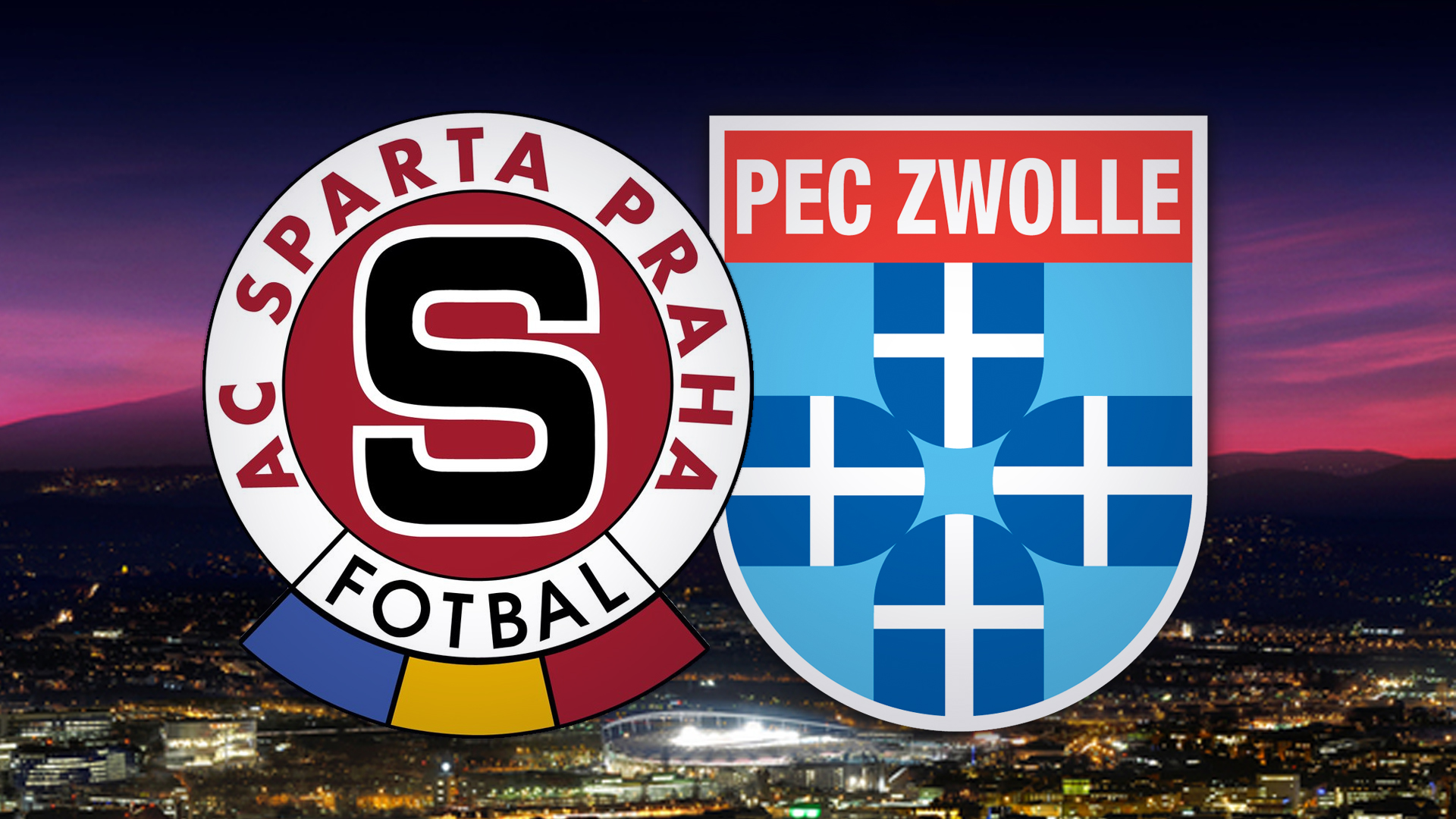 Sparta Praag - PEC Zwolle begint om 20.30 uur